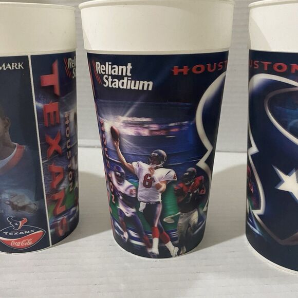 Houston Texans Vintage Souvenir Cups Lot Of 7 - Picture 6 of 8